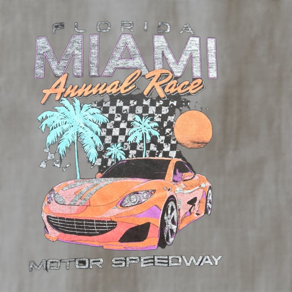 Vintage VINTAGE Free State Miami Motor Speedway Cars Graphic Print Short Sleeve T-Shirt Women XS Black Casual Summer Size XS / US 0-2 / IT 36-38 - 1 Thumbnail
