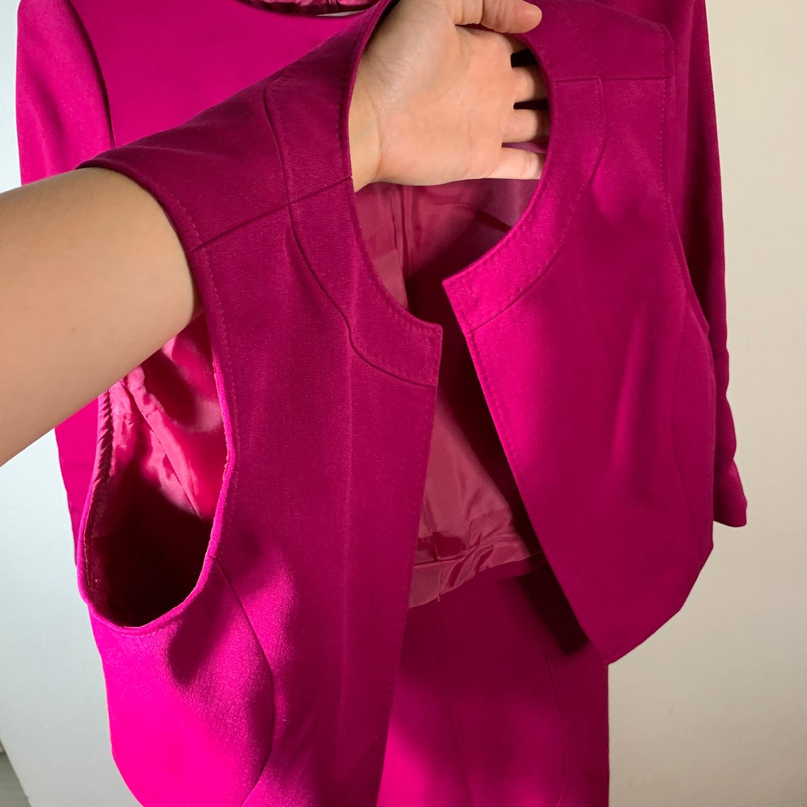 Anne Klein Anne Klein Women's Pink Dress + Vest Size 2 Size XS / US 0-2 / IT 36-38 - 3 Thumbnail