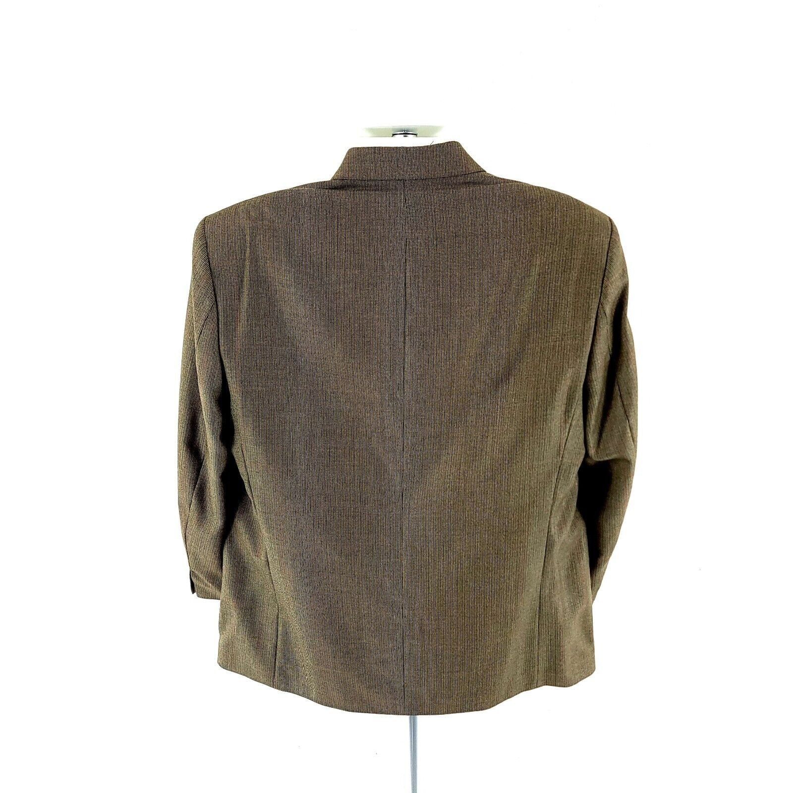 Ralph Lauren Ralph Lauren Wool Silk Tan Green Check W/ Orange Red Windowp Size 42R - 6 Thumbnail
