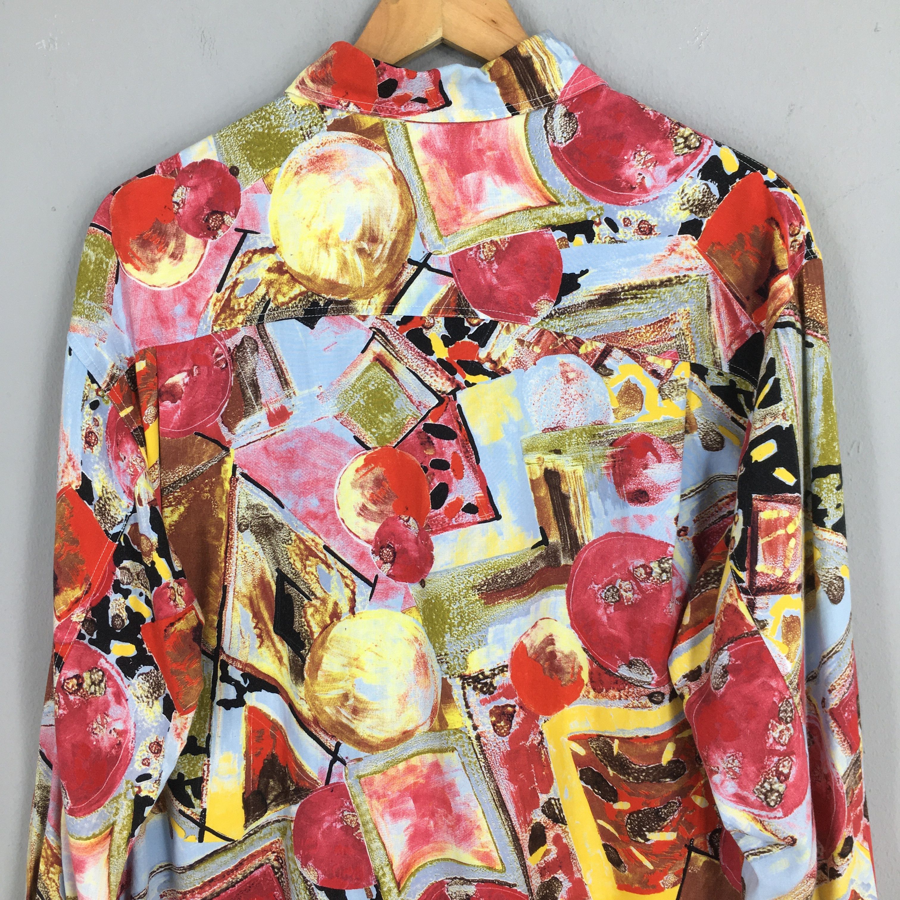 Flannel Vintage Abstract Funky Pop Art Psychedelic Shirt Medium Size US M / EU 48-50 / 2 - 10 Thumbnail