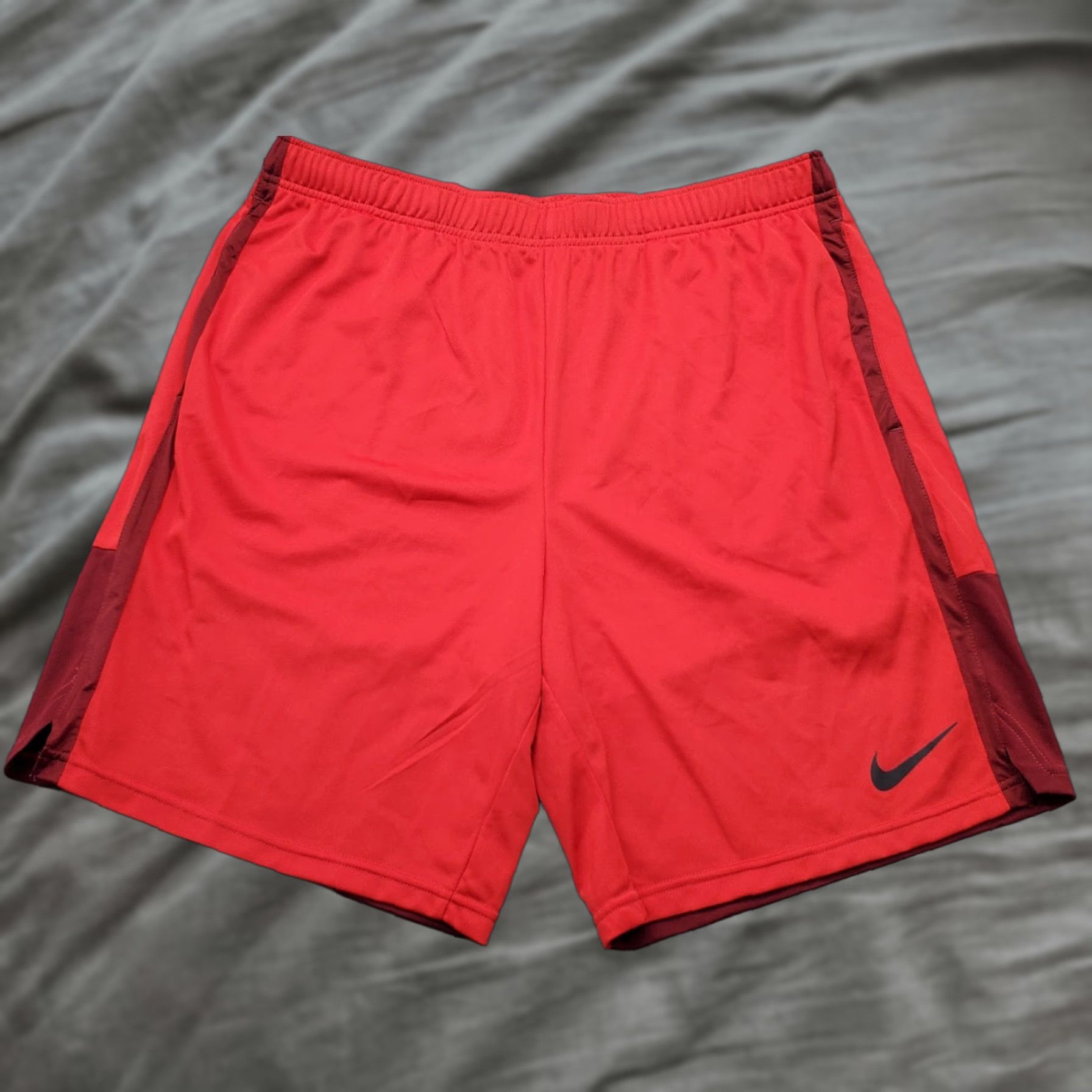 Nike Nike Knit Hybrid Training Shorts Mens XXL Red Stretch Athletic Elastic Waist Size US 39 - 1 Thumbnail