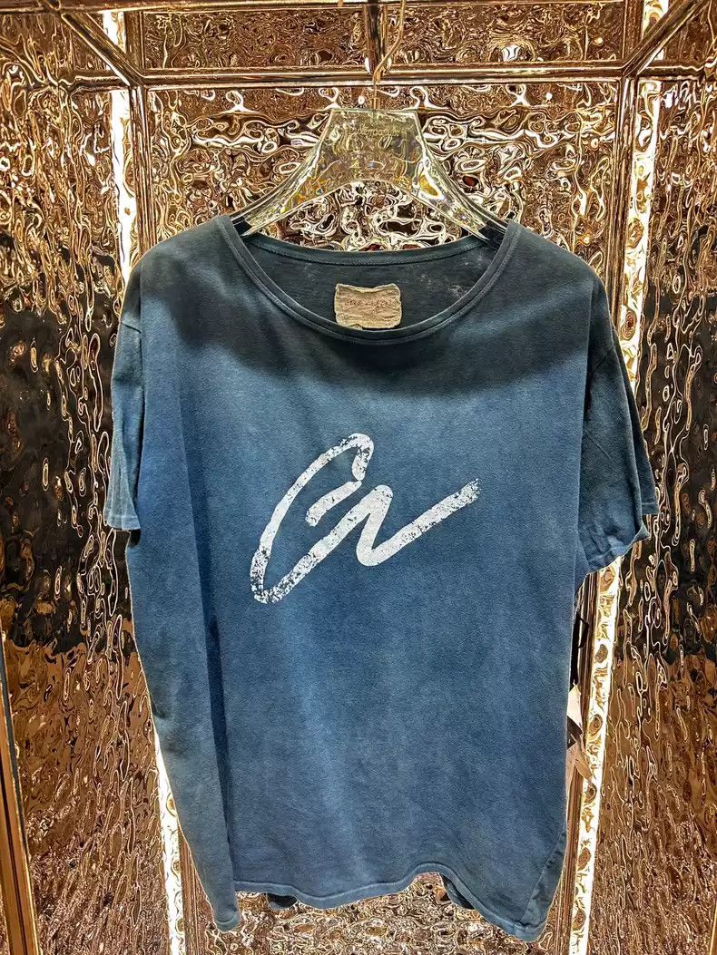 Greg Lauren Men's big round collar makes old t