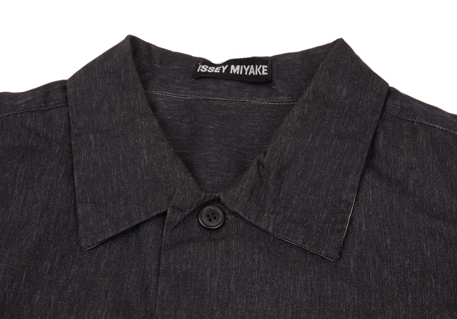 Issey Miyake Cotton Denim Shirt in Charcoal, Size M Size US M / EU 48-50 / 2 - 3 Thumbnail