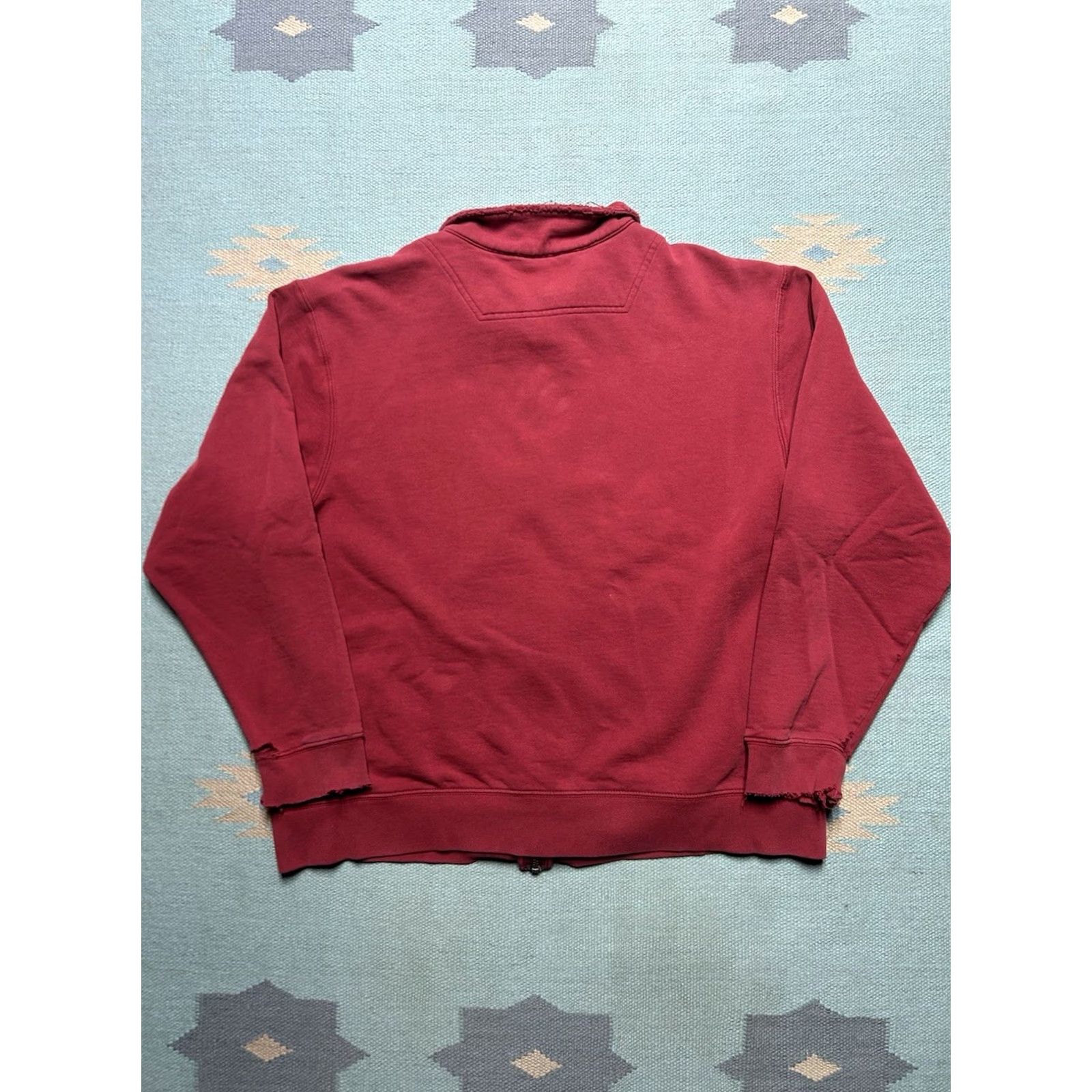 Vintage VINTAGE L.L.Bean Sweatshirt Collared Red Large Distressed Thrashed Cotton Pullover Mens Shirt Size US L / EU 52-54 / 3 - 6 Thumbnail