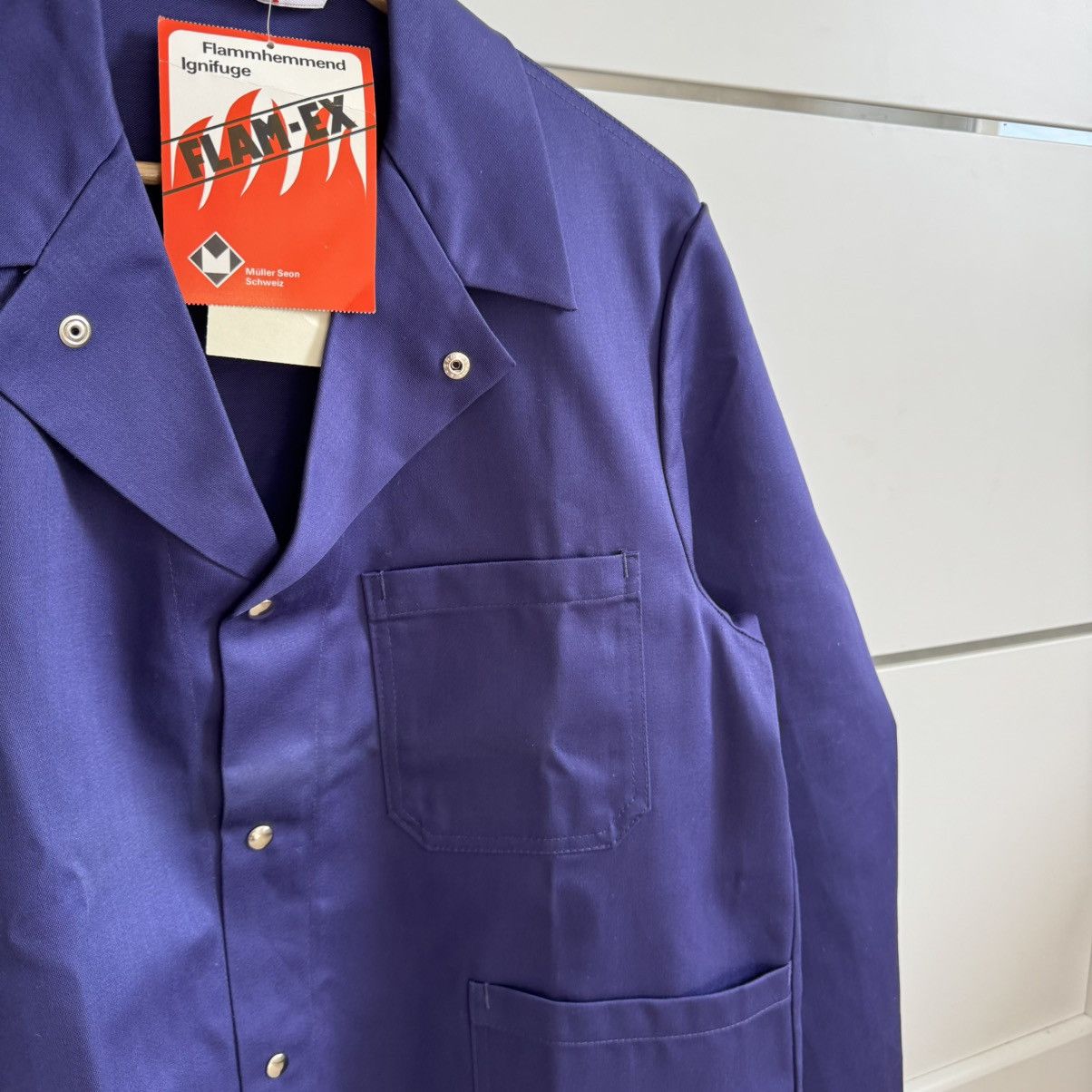 Vintage Swiss vintage work french jacket flame retardant properties Size US L / EU 52-54 / 3 - 4 Thumbnail