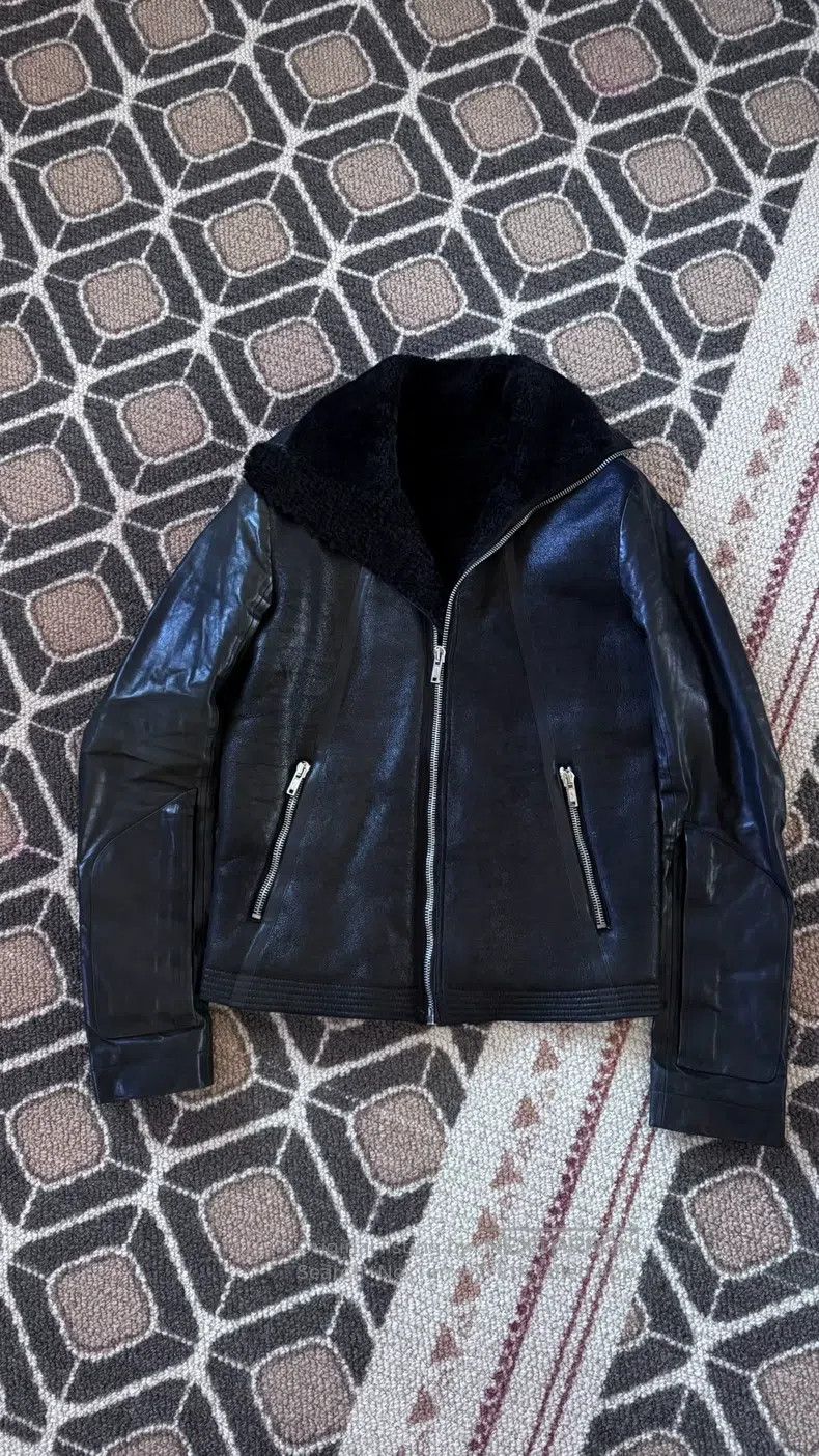 Rick Owens RICK OWENS Black fur and leather jacket size 50 Size US M / EU 48-50 / 2 - 2 Thumbnail