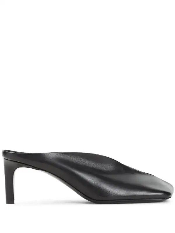 Jil Sander o1loc1c0426 Leather Mules in Black Size US 8 / IT 38 - 1 Thumbnail
