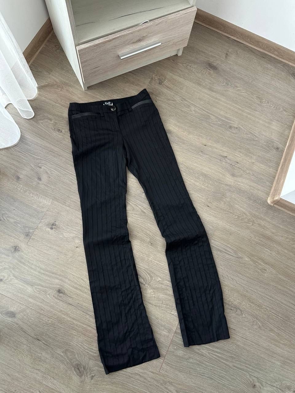 Dolce & Gabbana × Vintage Vintage Dolce&Gabbana Wide Black Low Lading Pants Size 26" / US 2 / IT 38 - 5 Thumbnail