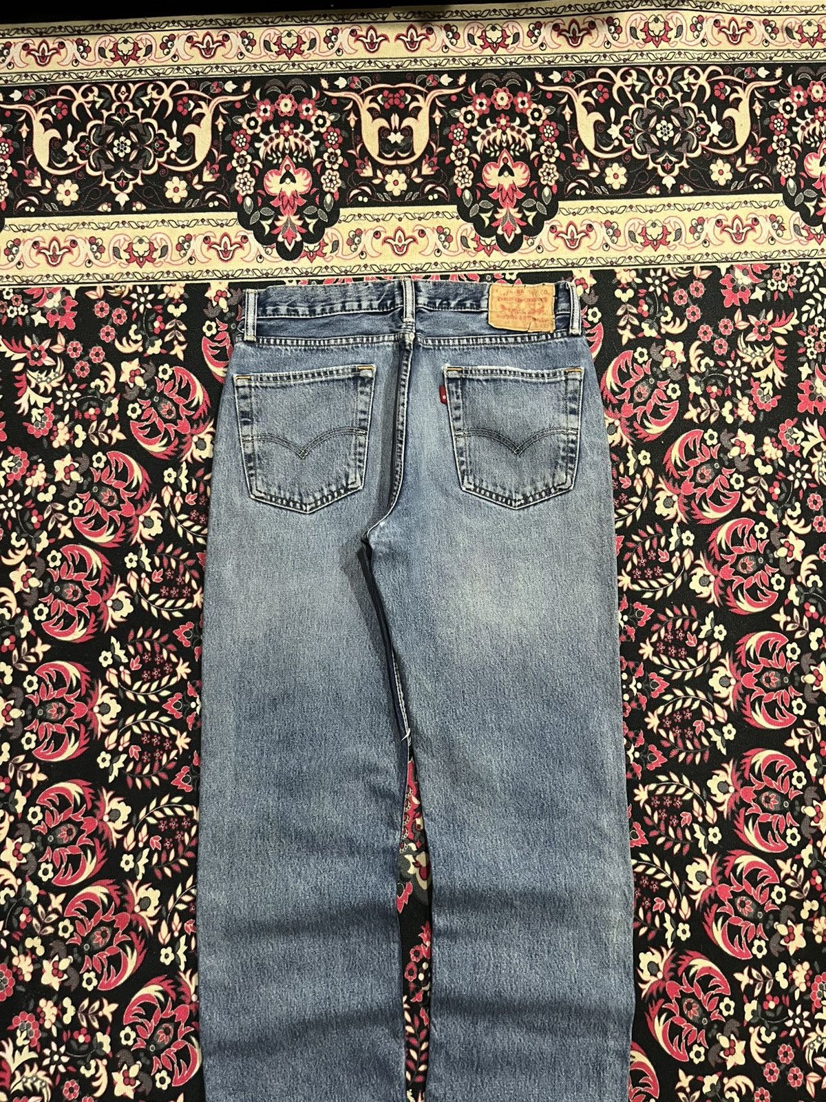 Levi's ⚡️Distressed⚡️Vintage Levi’s 551 Blue Washed Frayed Leg Jeans Size US 31 - 6 Thumbnail