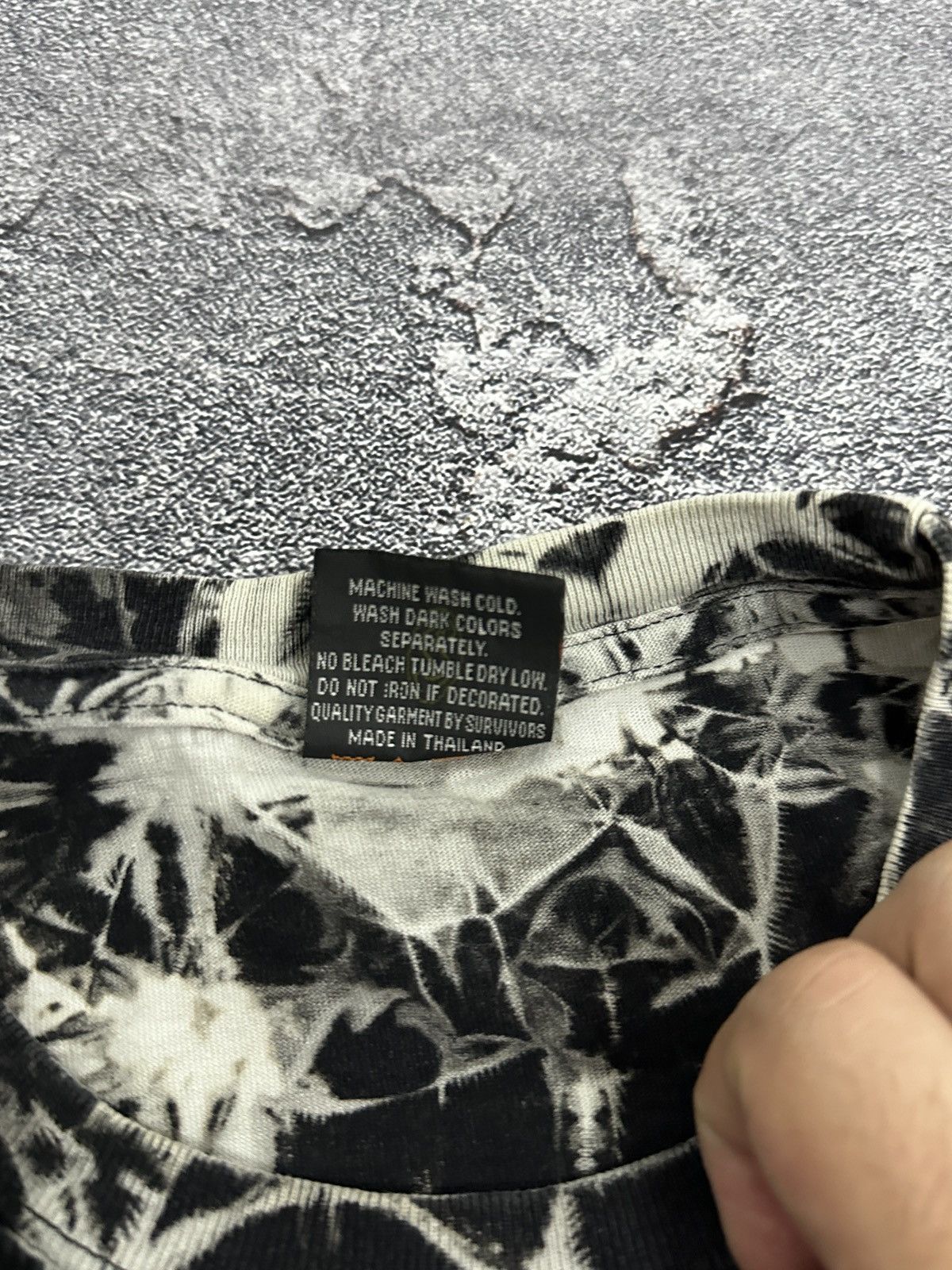 Vintage Vintage 90s Gream Reaper Skeleton Rock T-Shirt Tie-Dye Size US XL / EU 56 / 4 - 4 Thumbnail