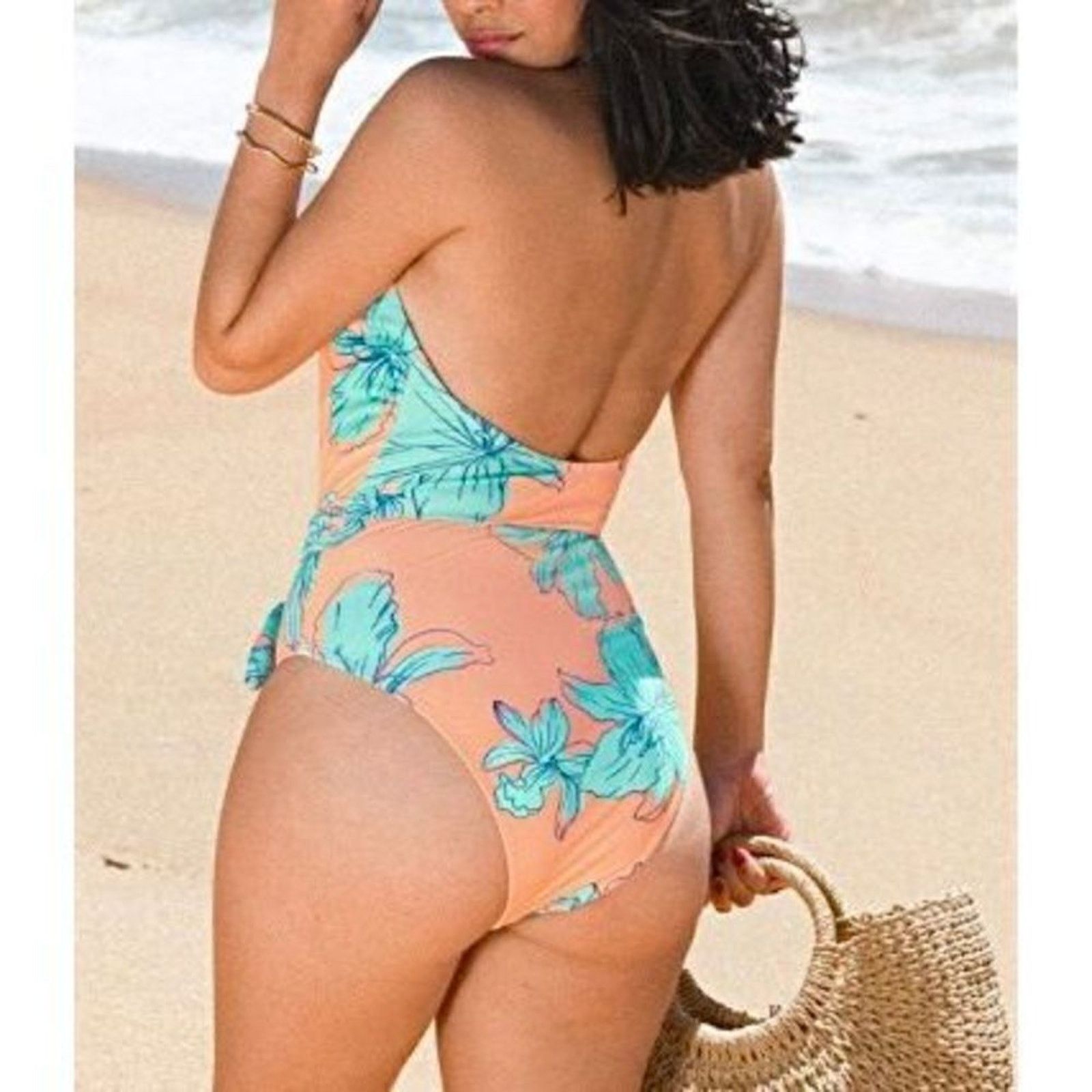Other Cupshe Blooming Flowers Wrap 1 Piece Swimsuit LARGE Hawaiian Size L / US 10 / IT 46 - 3 Thumbnail