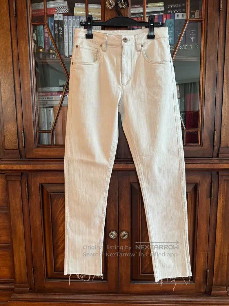 Brunello Cucinelli Brunello Cucinelli Ivory White Casual Pants Size 25" / US 0 / IT 36 - 1 Thumbnail