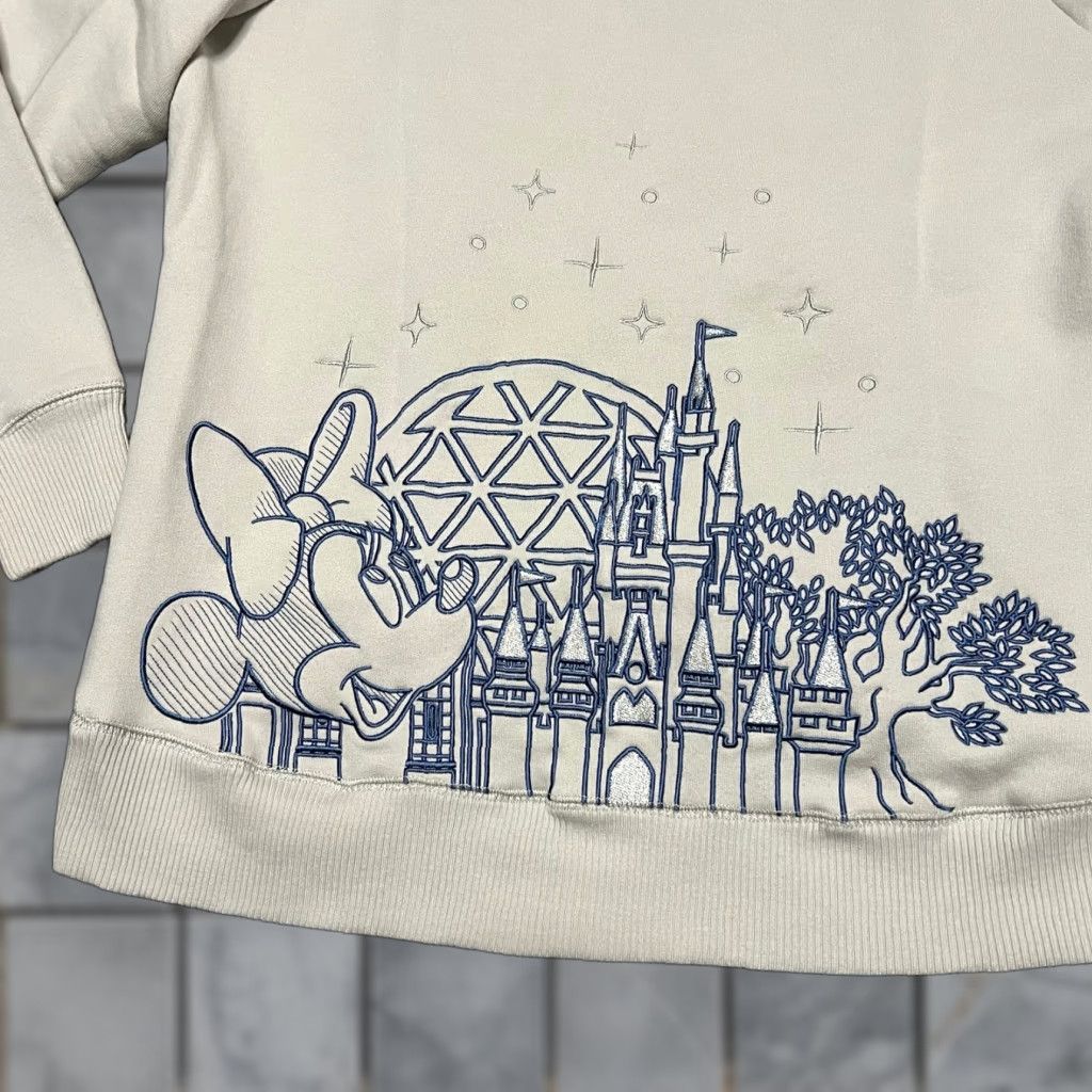 Disney Disney Parks Sweatshirt Womens XL Cream Embroidered Crew Size XL / US 12-14 / IT 48-50 - 1 Thumbnail