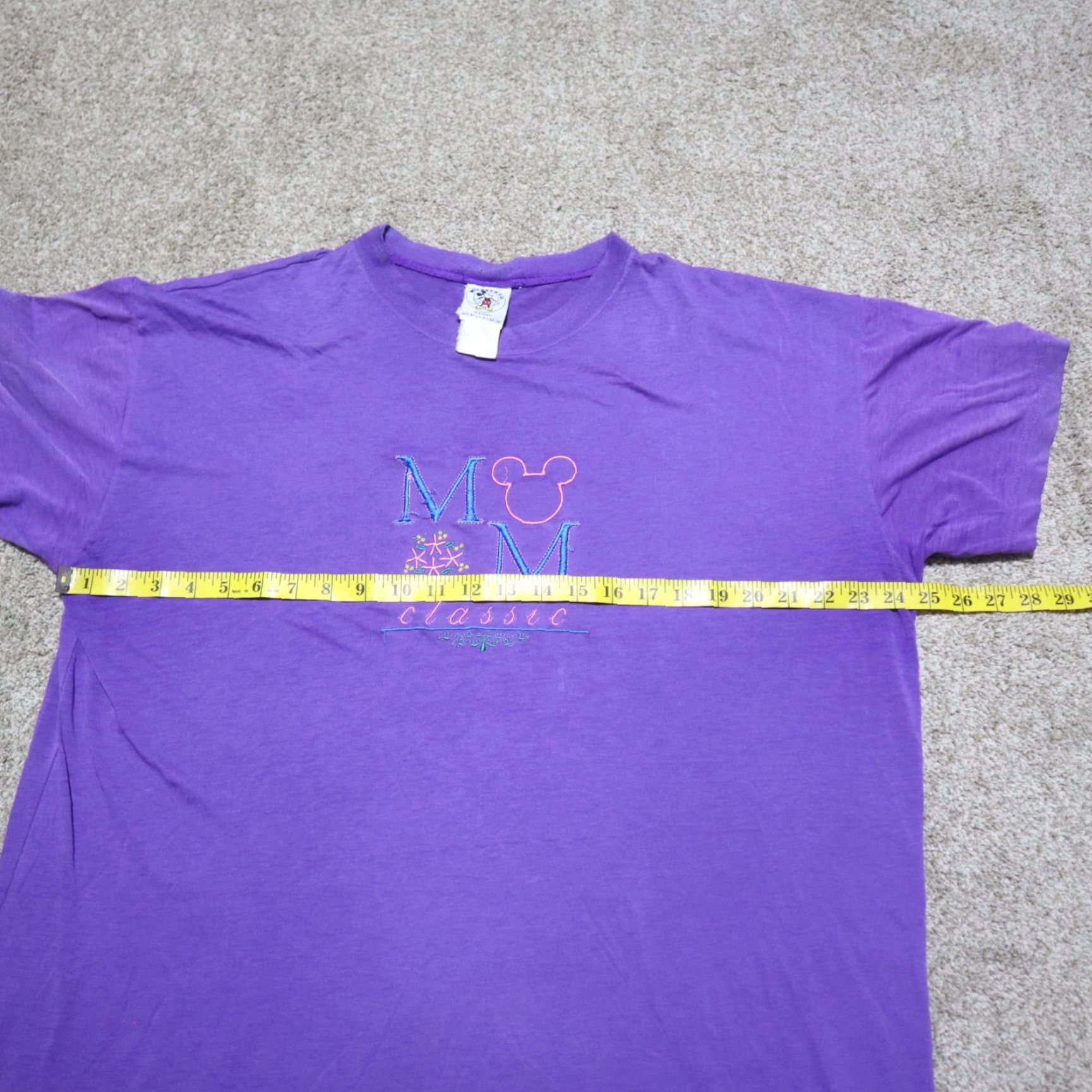 Gildan Disney Minnie Mouse Shirt Womens XL Purple T-Shirt Classic Gildan Logo Short Sleeve Round Neck All Seasons Size XL / US 12-14 / IT 48-50 - 4 Thumbnail