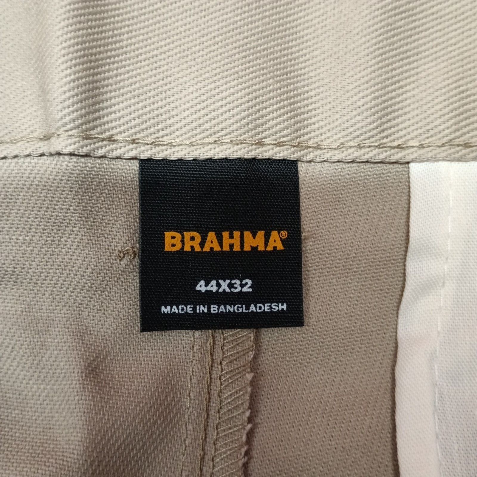 Other Brahma Men's Work Tough Pants Size 44x32 Sandy Taupe Relaxed Size US 44 / EU 60 - 5 Thumbnail
