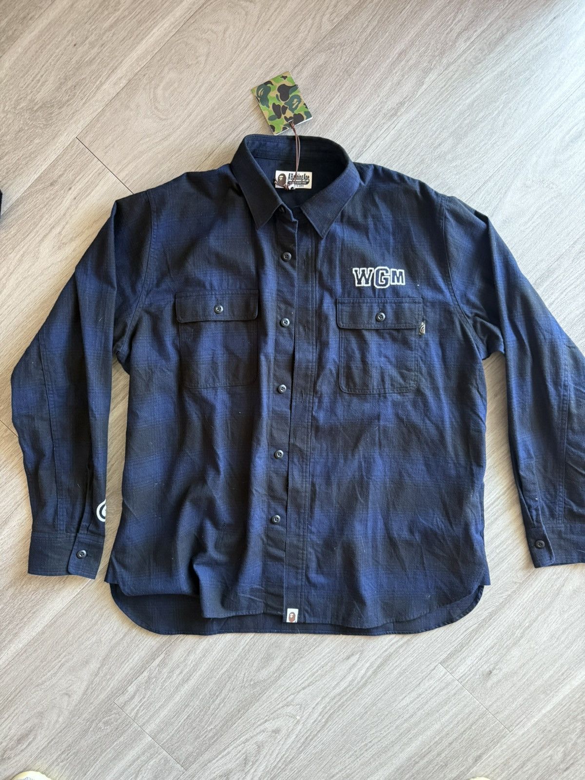 Bape Bape Shark Flannel Size US XL / EU 56 / 4 - 4 Thumbnail
