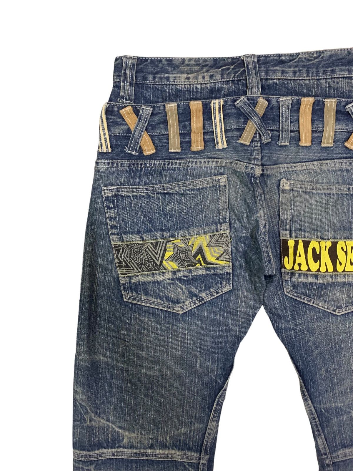 If Six Was Nine × Japanese Brand × Le Grande Bleu (L.G.B.) Vintage Japanese Jack Serika Double Waist Punk Jeans Size US 30 / EU 46 - 15 Thumbnail