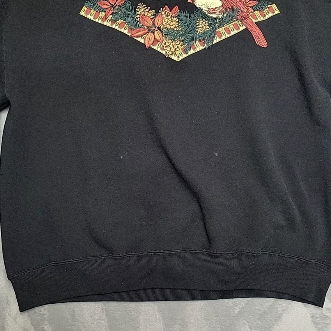 Jerzees VTG Jerzees Sweatshirt Womens 2XL Black Cardinal Cottage Made in USA Retro Pullover Crew Neck Fleece Graphic Print Size XXL / US 16-18 / IT 52-54 - 2 Thumbnail