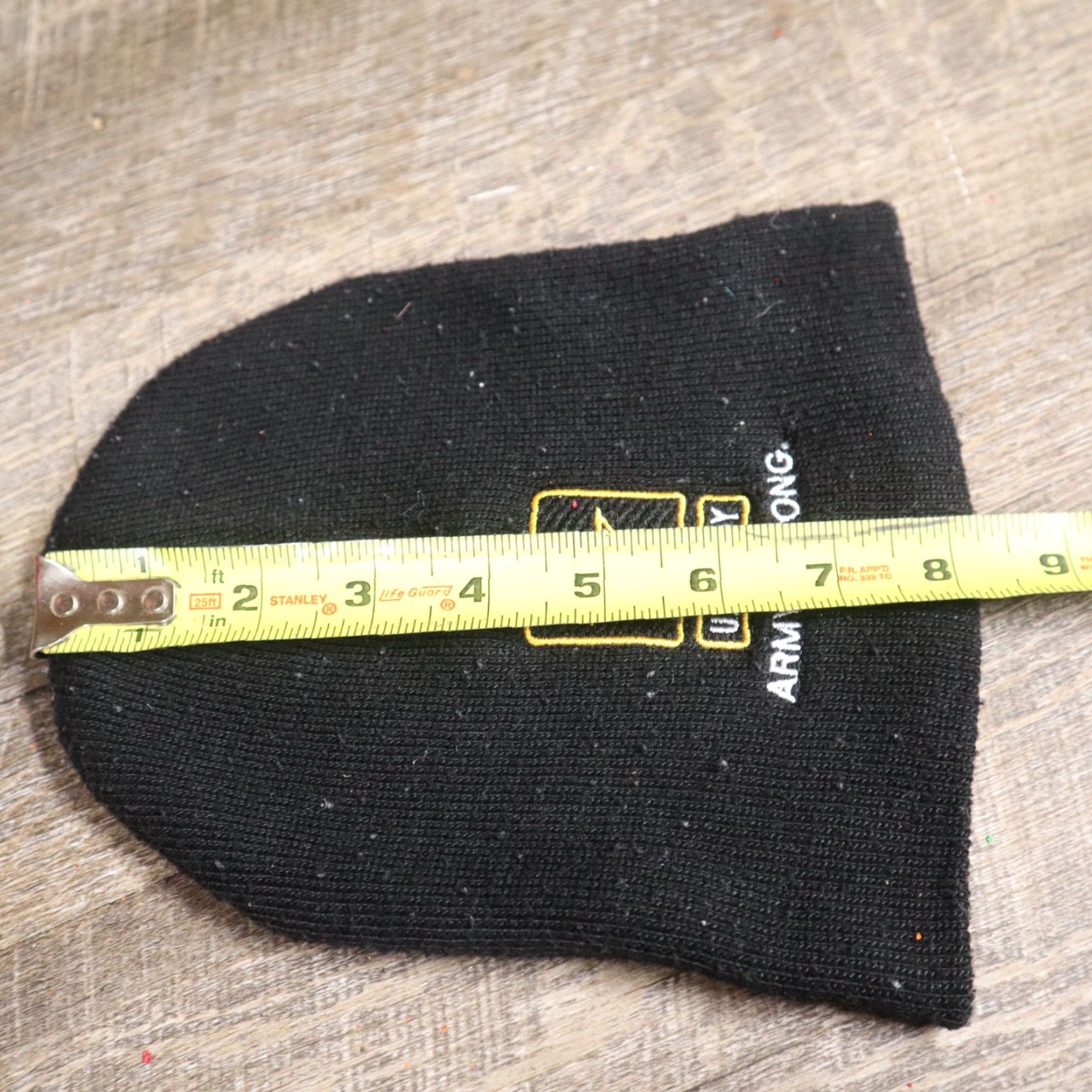Vintage Army Beanie Cap Hat US Black Winter Knit Unisex Adults One Size Lightweight Breathable Police Military 90snothing? Size ONE SIZE - 4 Thumbnail