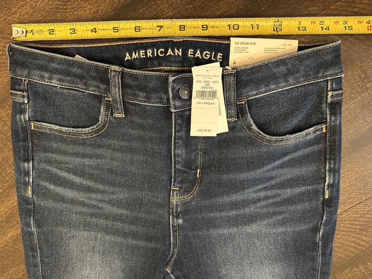 American Eagle Outfitters NWT American Eagle Hi-Rise Jeggings Dark Blue-Sz 4 (29x27.5) Size 29" - 3 Thumbnail