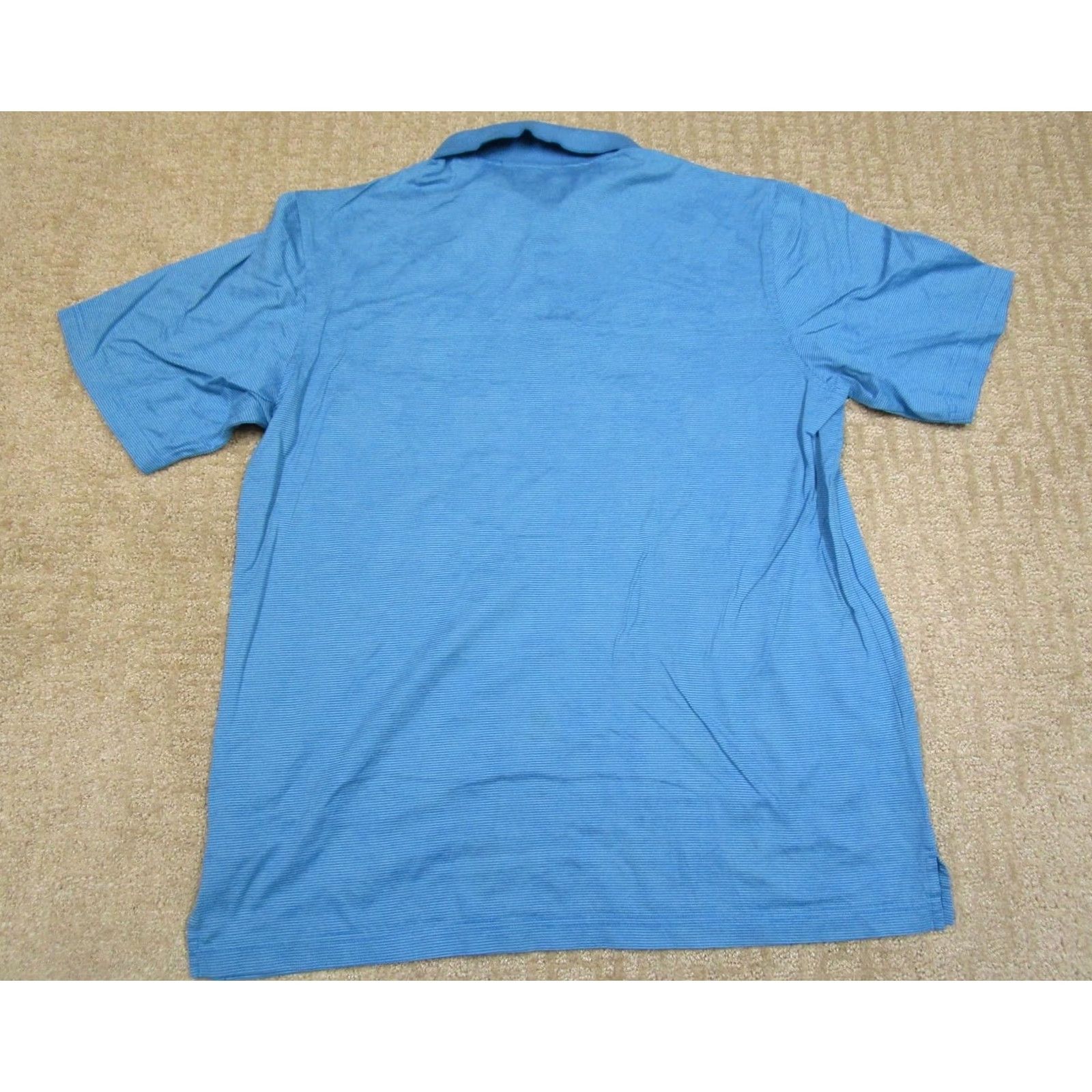 BUGATCHI Bugatchi Uomo Polo Shirt Men M Blue Striped Performance Golf Casual Shirts Size US M / EU 48-50 / 2 - 4 Thumbnail