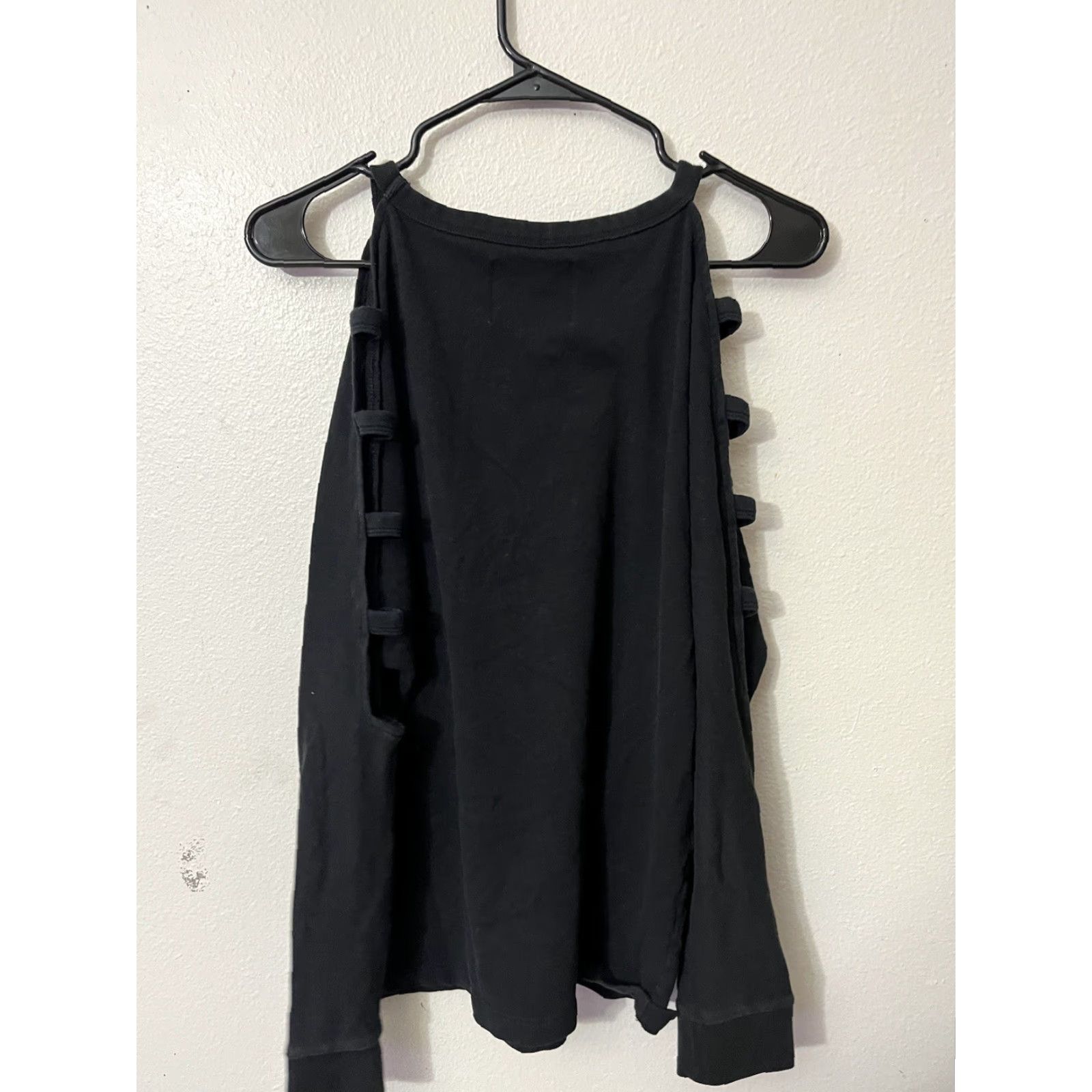 Vintage VINTAGE VSX Sport Black Open Shoulder Long Sleeve Shirt Juniors Small Activewear Pullover Womens Size S / US 4 / IT 40 - 2 Thumbnail