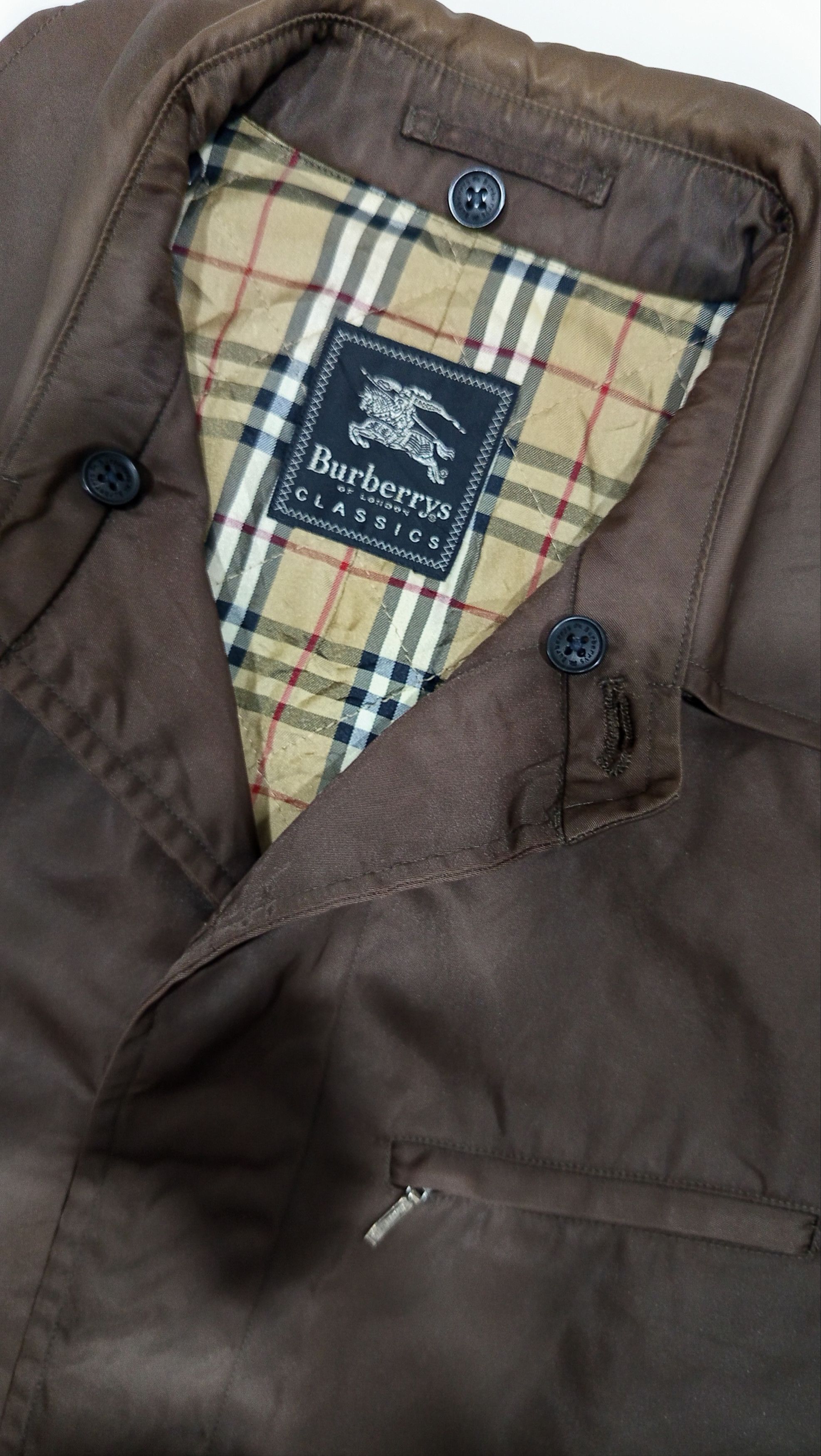 Burberry Vintage Burbberrys Classic Long Jacket Nova Check Size US L / EU 52-54 / 3 - 5 Thumbnail