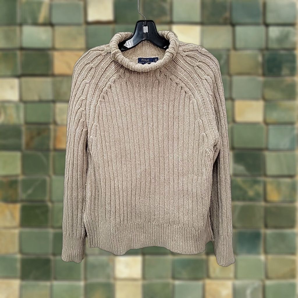 Polo Ralph Lauren VINTAGE Polo Ralph Lauren Wool-Cashmere Turtleneck Sweater Womens Sz L Size L / US 10 / IT 46 - 1 Thumbnail