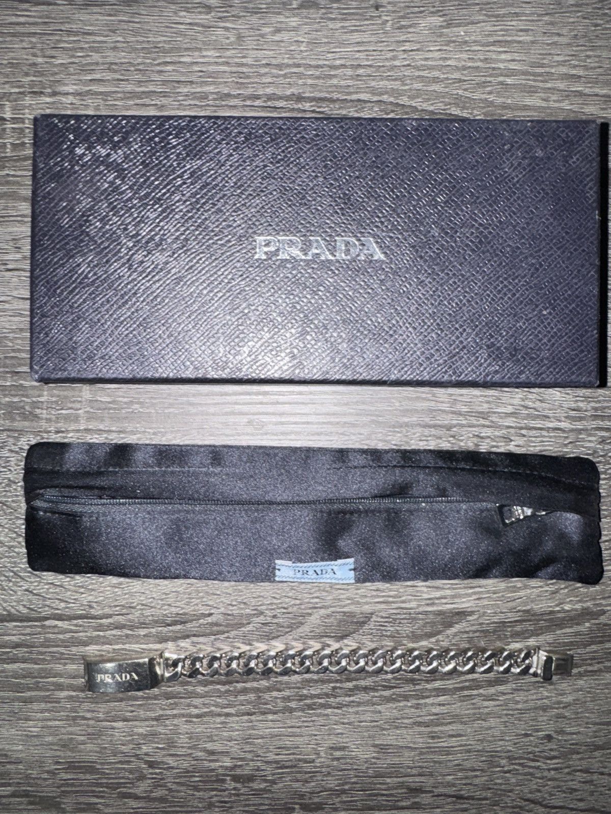 Prada Prada Logo Curb Chain Bracelet Ag925 Sterling Silver Size S Size ONE SIZE - 6 Thumbnail