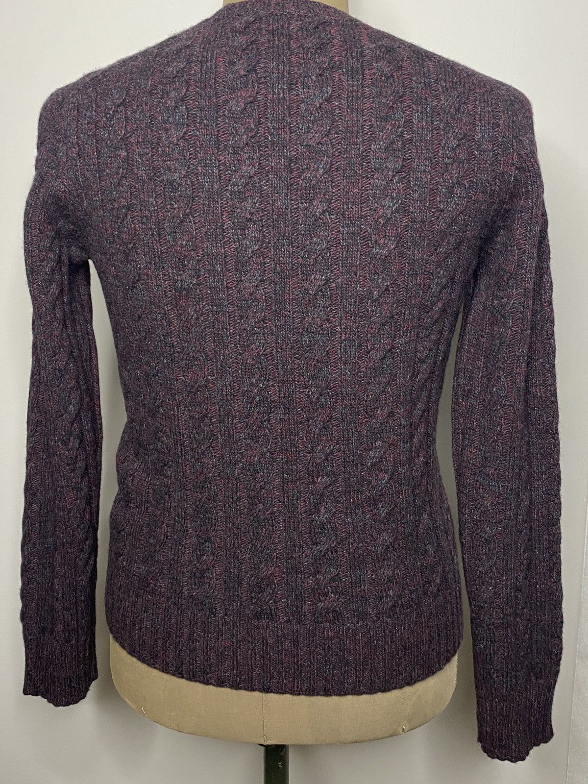 Prada Prada Burgundy Cable Knit Sweater- size 50 Size US M / EU 48-50 / 2 - 2 Thumbnail