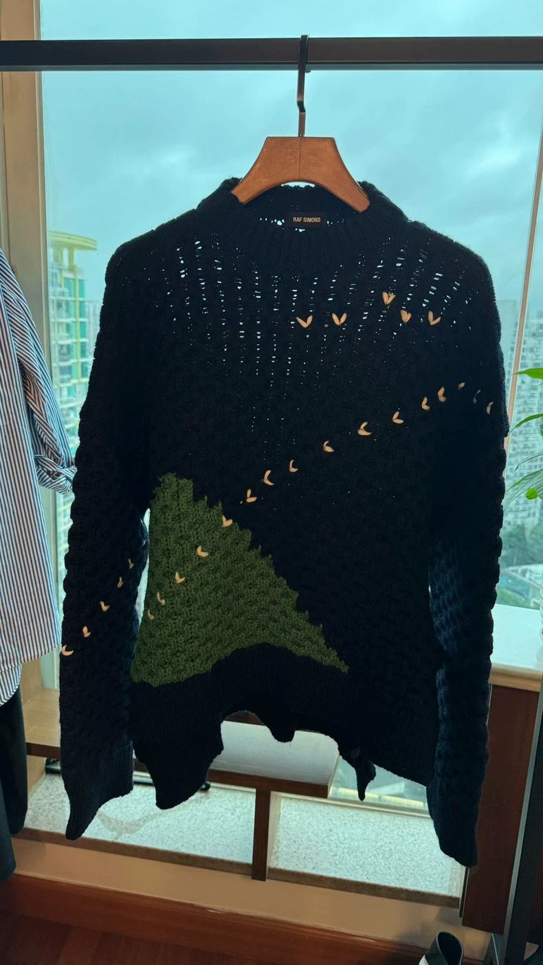 Raf Simons Raf simons Show-style thick-line knitted sweater Size US S / EU 44-46 / 1 - 7 Thumbnail
