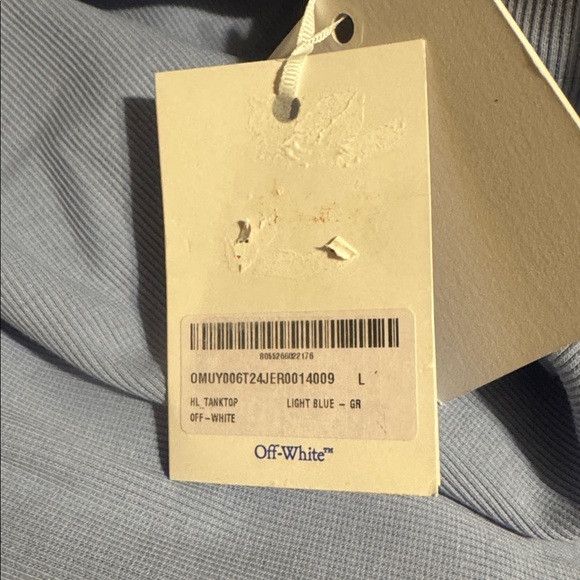 Off-White Off-White Light Blue Men's Tank Top Size US L / EU 52-54 / 3 - 13 Thumbnail