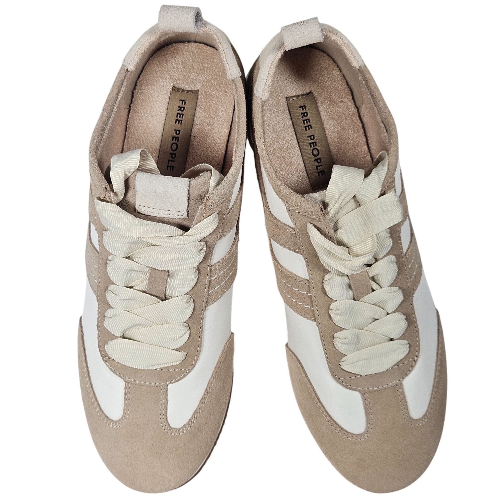 Free People Free People Aces Suede Beige & White Athletic Sneakers tenni Size US 7 / IT 37 - 13 Thumbnail