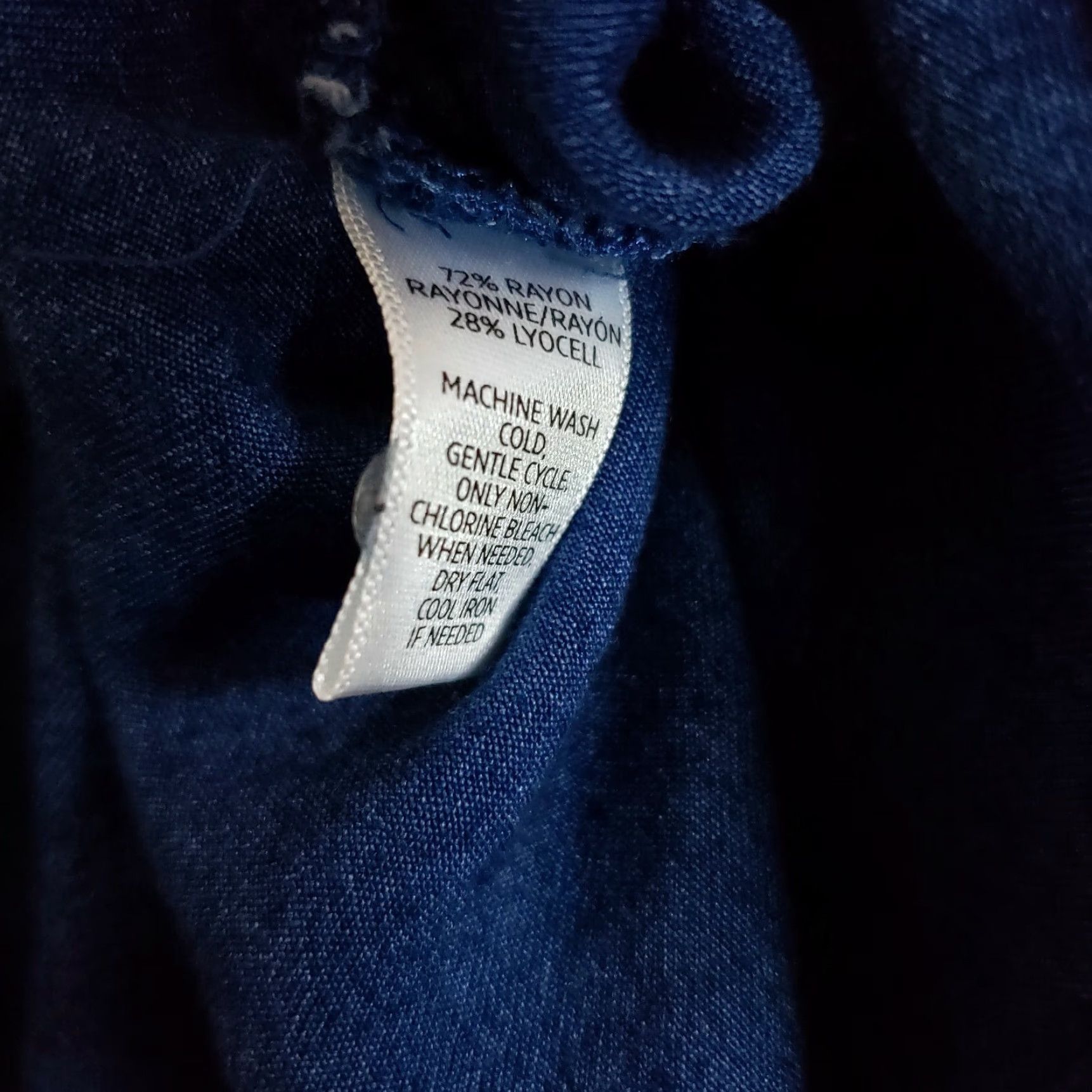 Ann Taylor Ann Taylor LOFT Shirt Womens Small Blue Long Sleeve Button-Up Rayon Blend Size S / US 4 / IT 40 - 5 Thumbnail