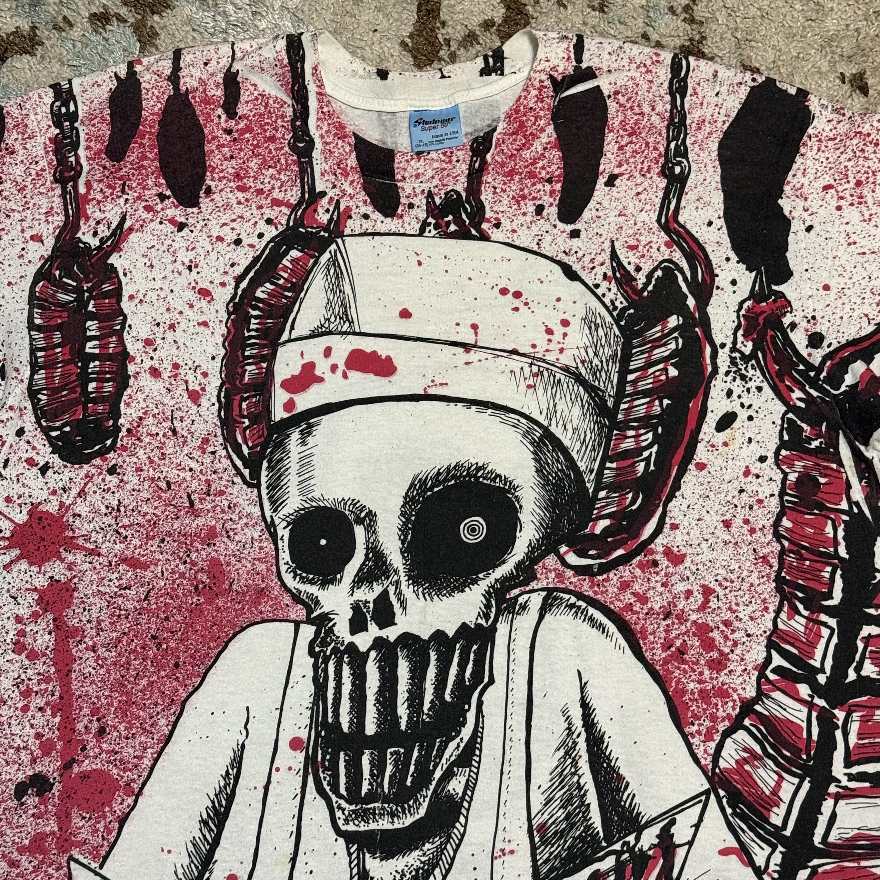 Liquid Blue × Vintage Vintage 90s Morbid Rags Butcher Shirt AOP Size XL Blood Size US XL / EU 56 / 4 - 3 Thumbnail