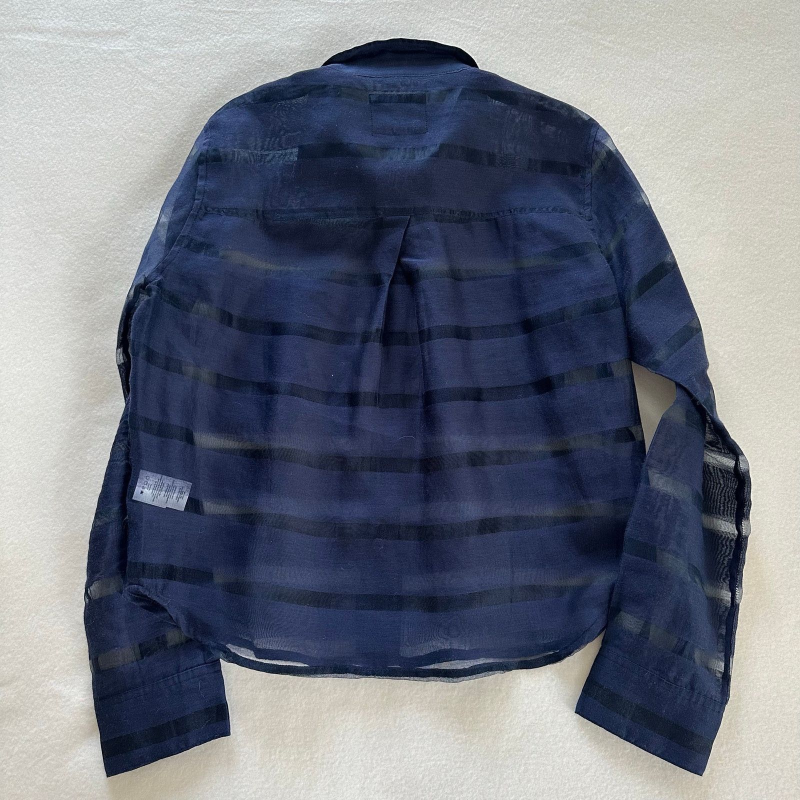 Rails Rails Cameron Sheer Panel Blouse Navy Cotton Silk XS Size XS / US 0-2 / IT 36-38 - 10 Thumbnail