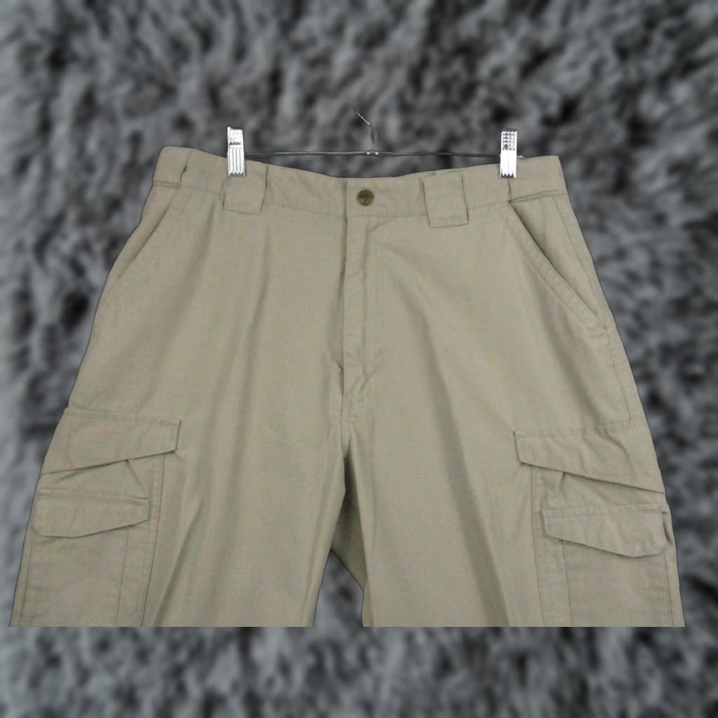 Vintage Tru-Spec Cargo Pants 34x30 Brown Stretch Military Police Tactical Rip Stop Pants Mens Size US 34 / EU 50 - 1 Thumbnail