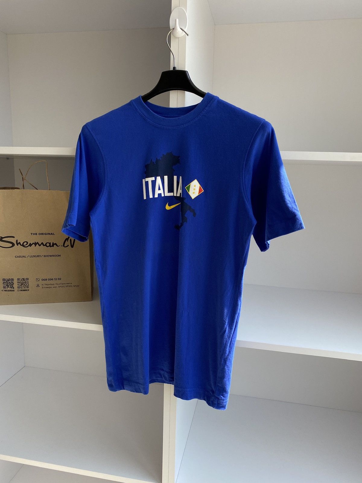Nike × Vintage Nike Italia Totti Vintage tee Size US S / EU 44-46 / 1 - 3 Thumbnail
