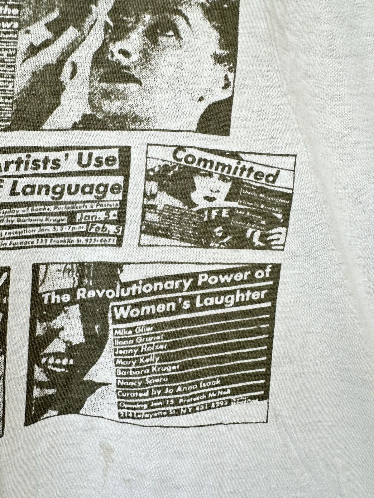 Barbara Kruger Distressed Vintage 90s Barbara Kruger Poster Promo Tee Size US M / EU 48-50 / 2 - 4 Thumbnail