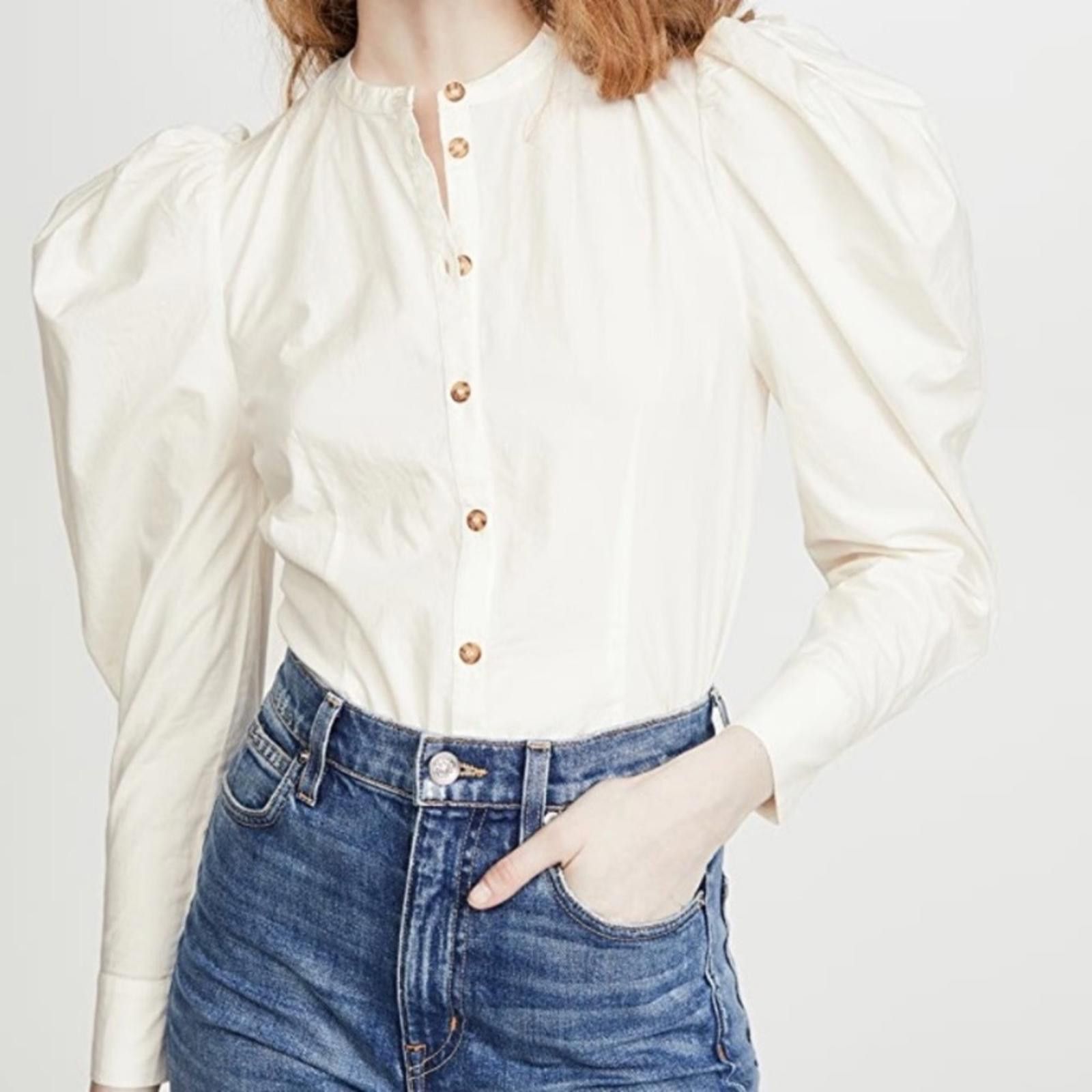 Ulla Johnson Willa Top White Cotton Size M / US 6-8 / IT 42-44 - 1 Thumbnail