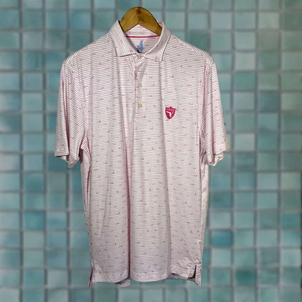 johnnie-O VINTAGE? No. Johnnie-O Pink White Striped Sunbather Polo Shirt XL Logo Embroidered Short Sleeve Golf Beach Casual Activewear Shirt Size US XL / EU 56 / 4 - 1 Thumbnail