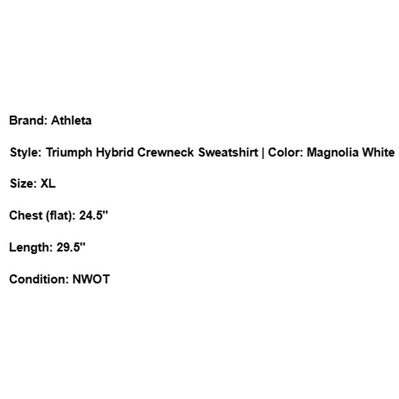 Athleta NEW Athleta Triumph Hybrid Crewneck Sweatshirt White XL Cozy Size XL / US 12-14 / IT 48-50 - 8 Thumbnail