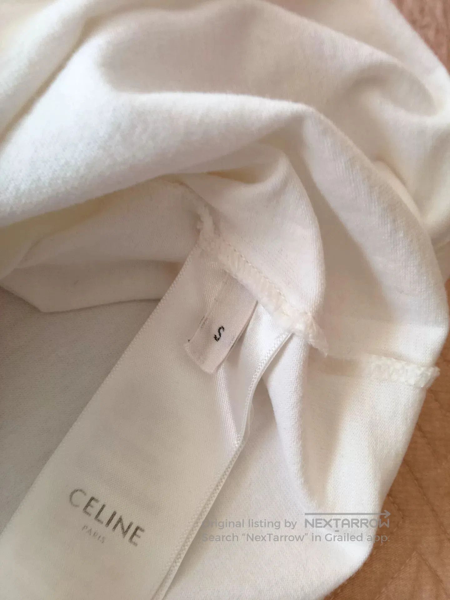 Celine Celine Paris White Short-Sleeve T-Shirt. Size S / US 4 / IT 40 - 4 Thumbnail
