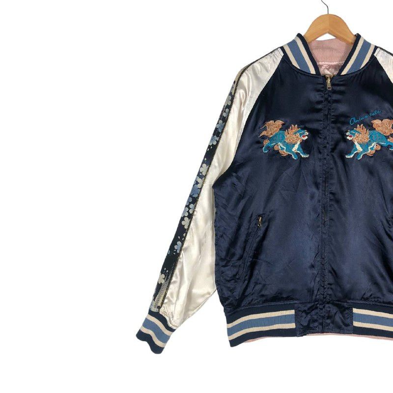 Japanese Brand × Vintage Vintage Oniwasoto Sukajan Reversible Varsity Jacket Size US L / EU 52-54 / 3 - 3 Thumbnail