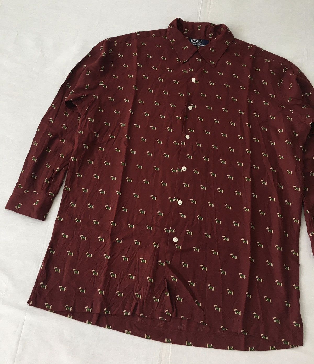 Polo Ralph Lauren Vintage Polo Ralph Lauren Atomic Dog Motif Polynosic Shirts Size US L / EU 52-54 / 3 - 5 Thumbnail