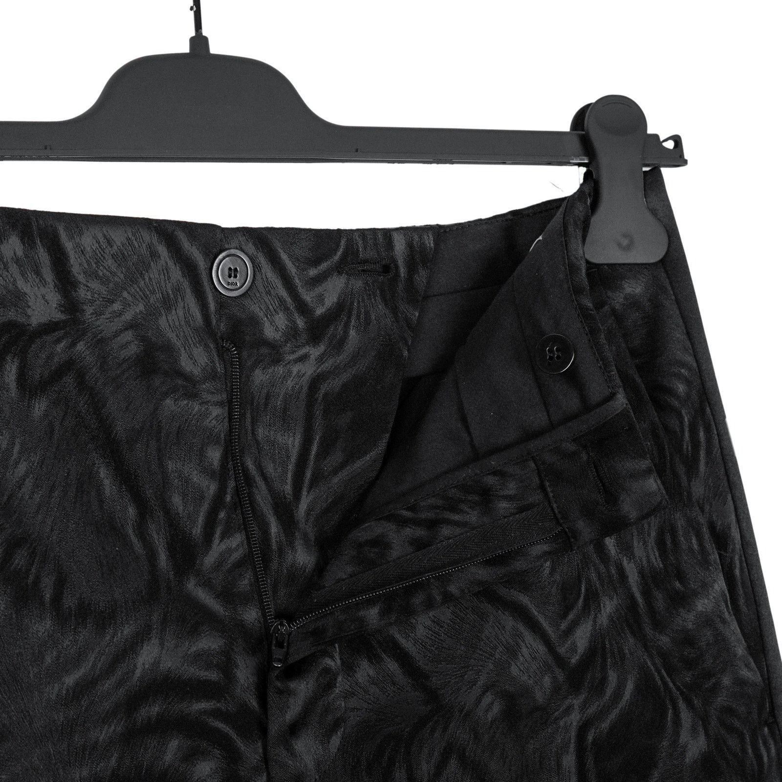 Dior Dior Black Textured Tailored Logo Button Trousers Pants Size 32" / US 10 / IT 46 - 5 Thumbnail