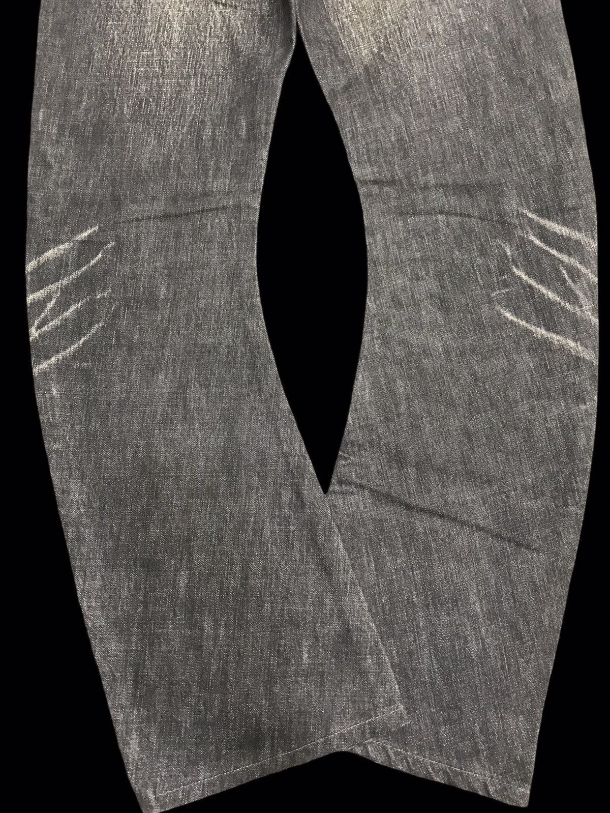 Japanese Brand 💥FLARE💥wjk Avant Garde Designer Claw Fade Curved Denim F69 Size US 30 / EU 46 - 12 Thumbnail