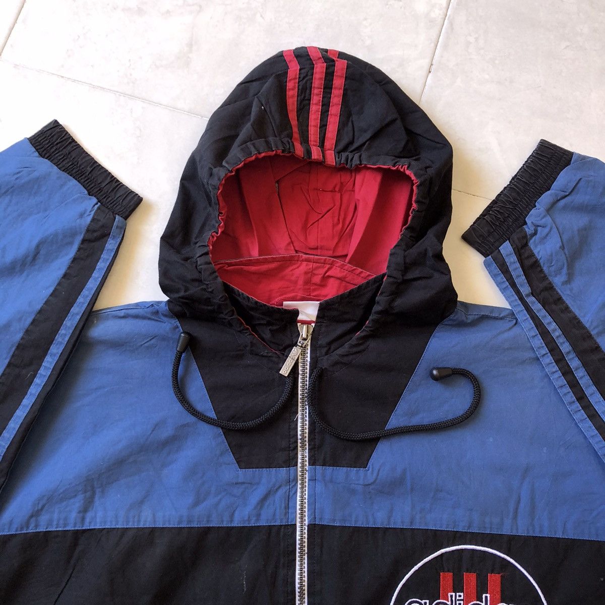 Adidas ADIDAS Sport Embroidery Logo Multicolor Hooded Jacket Size US S / EU 44-46 / 1 - 6 Thumbnail