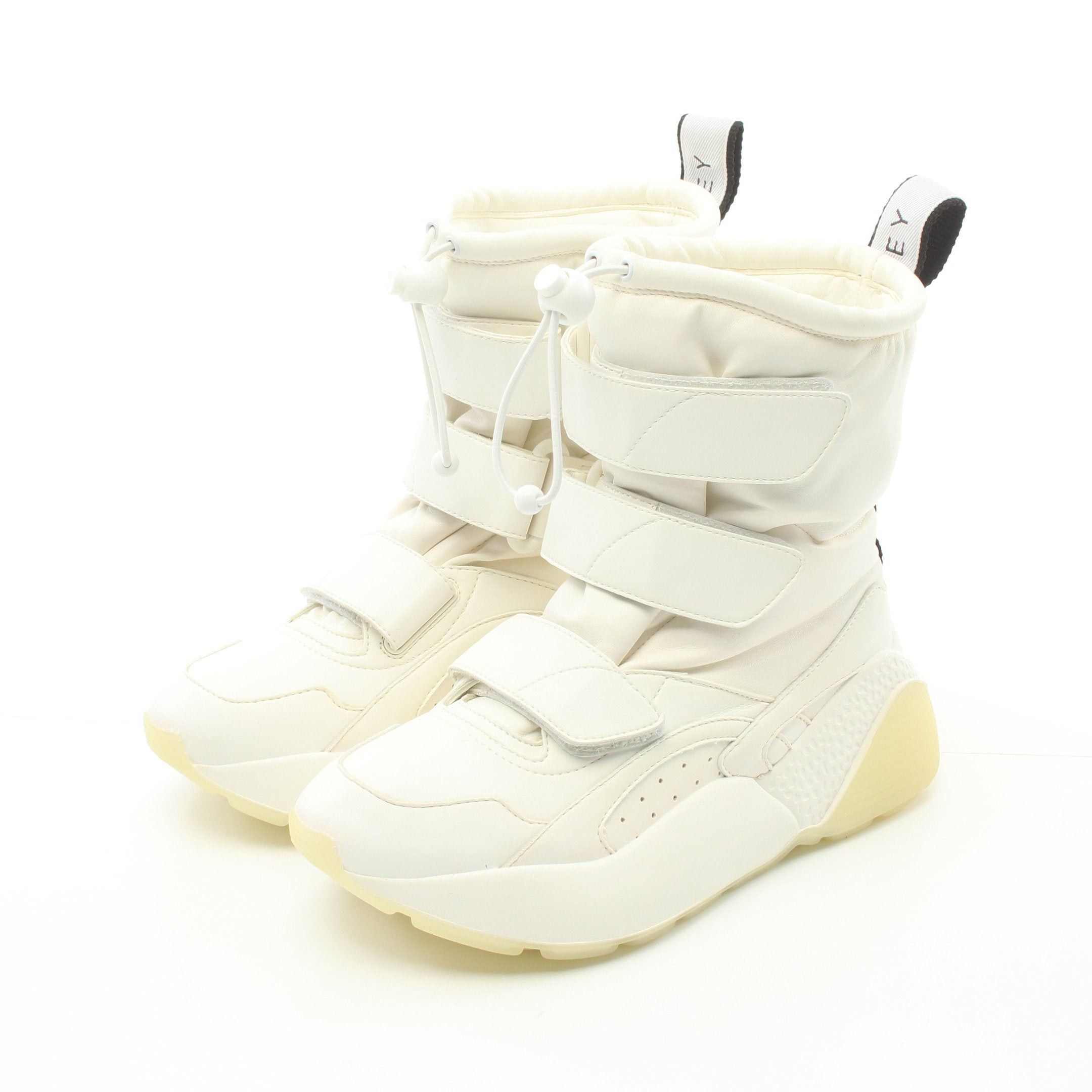 [Stella McCartney] Stella McCartney Eclipse faux leather low-cut sneakers, black x pink x beige, size 37 [Used] [Authenticated and guaranteed authentic] 208629