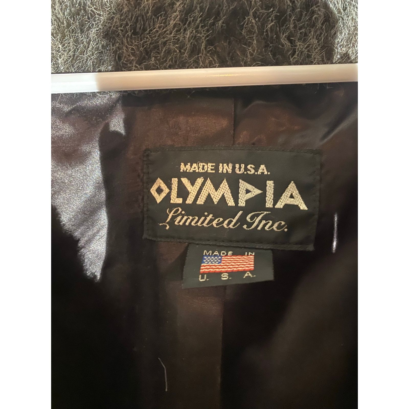 Olympia Le-Tan Vintage Olympia Limited Black & Gray Faux Fur Coat Women's L Size L / US 10 / IT 46 - 1 Thumbnail